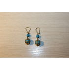 Серьги времён СССР, стеклянные шарики, клейма.