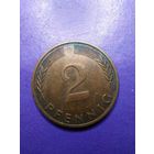 Германия ФРГ 2 пфеннига 1974 G