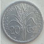 Индокитай Французский 20 центов 1945 г.