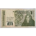 Банкнота Ирландия 1 фунт 1986 год - Королева Мэйв. Средневековая рукопись