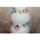 Фарфоровая ваза для цветов, высота 18.5 см., Румыния, времён СССР, клеймо, номер.