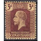 155.BrK. Великобритания. Колонии. Каймановы острова. Георг V. Стандарт. 3P. 1923 г. Mi.#62.