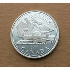 Канада, доллар 1981 г., 100 лет Трансконтинентальной железной дороге, серебро 0.500