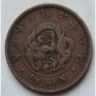 Япония 1/2 сена 1885 г.