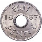 Фиджи 1 пенни 1967 Елизавета II UNC