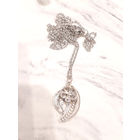 Винтажный ретро-кулон цветочек, филигрань, скань, мельхиор