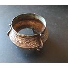 Солонка корпус мельхиор СССР, без стеклянной чаши, не чищен, без дефектов