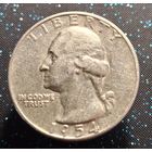 25 центов квотер 1954 распродажа коллекции