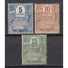 104.FrK. Франция. Колонии. Гваделупа. Доплатные марки. Порт Густавия. 1905 г. Mi.##15-17. (* - описание).