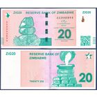 Зимбабве, 20 зиг 2024 г, P-W111 (AA, камни Чиремба, плавка золота), UNC
