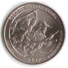 25 центов 2017 г. Парк=40 Национальный исторический парк Джоржа Р. Кларка Индиана Двор P _состояние UNC