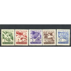 Югославия - 1950г. - Неделя авиапочты - полная серия, MNH, одна марка со смятостью, у марки с номиналом 10 на лицевой стороне есть небольшое пятно и немного повреждён клей [Mi 611-615] - 5 марок