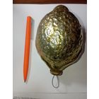 Ёлочная игрушка большая , ЛИМОН , толстое стекло .