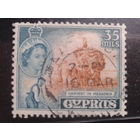 Кипр 1955 Королева Елизавета 2, воз с урожаем  35м