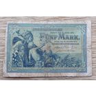 Werty71 Германия 5 марок 1904 банкнота Дракон
