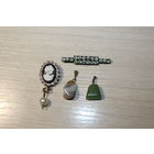 Брошки+кулоны, 4 шт.