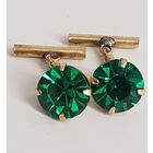 Запонки унисекс, кристалл, диаметр 1 см