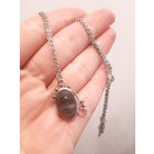 Винтажный ретро-кулон с натуральным камнем - агат, филигрань, мельхиор