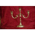 Подсвечник с серебрением ( высота  21,5 см , ширина 23 см )