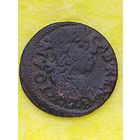 Солид (боратинка) 1661 г. литовский герб. ДВОЙНОЙ УДАР. Ян II Казимир(3), без мц.