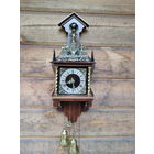 Голландские МАЛЫЕ Настенные Часы РЕДКИЕ 1950-е гг. в стиле XVII века "ZAANSE CLOCK" S#4.