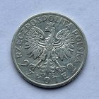 Монета серебро Польша 2 злотых 1932 год Ядвига ОТЛИЧНЫЕ