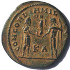 ГАЛЕРИЙ МАКСИМИАН (293-305 г. 305-311 г.) КИЗИК. AE РАДИАТ. Чекан 295-299 г.