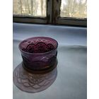 Конфетница скань ,марганцевое стекло,СССР.