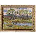 Савицкий В.Н "Родная сторонка", 1971г. Холст, масло. Размер 47х65 см.