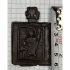 С 1 РУБЛЯ! СТАРИННАЯ ЛИТАЯ ИКОНА НАТЕЛЬНАЯ СВЯТЫЕ МУЧЕНИКИ КИРИК И ИУЛИТТА 18-19 ВЕК