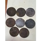 С рубля! 2 копейки Александр I курица - 8 штук