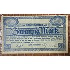 Банкнота 20 марок 1919 год. Котбус. Веймарская республика