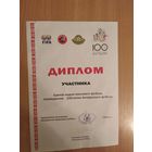 Диплом участника Единой недели массового футбола, посвященной 100-летию белорусского футбола (2011г). Почтой не высылаю.