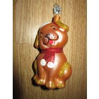 Елочная игрушка . Собака . Собачка