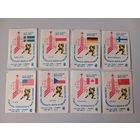 Спичечные этикетки ф.Маяк. Участники чемпионата мира и Европы по хоккею.1979 год