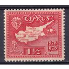 257.BrK. Великобритания. Колонии. Кипр. Георг V. Местные исторические мотивы. 1928 г. 1 1/2Pia. Mi.#110.