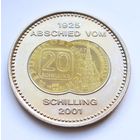 Австрия, медаль 2001 год, "монеты Австрии 1925-2001, Цветные" - 40мм