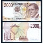 Италия 2000 лир 1990 г. (P-115, UNC) [Серия VB, выпуск 1992] Италия 2 000 лир 1990 года