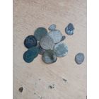 Лот серебра сборка ( чешуя гроши крестинки)