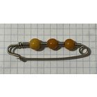 Брошь-булавка. Янтарь.