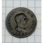 С 1 РУБЛЯ! МЕДНАЯ  МОНЕТА ФАРТИНГ 1807 ГОДА ВЕЛИКОБРИТАНИЯ КОРОЛЬ ГЕОРГ 3 МЕДЬ