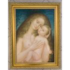 Кузьмич А.В "Моя Мадонна", 1991г. Картон, масло. Размер 68х49 см.