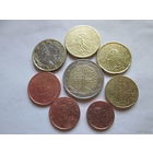 Полный ГОДОВОЙ набор евро монет Франция 2001 г. (1, 2, 5, 10, 20, 50 евроцентов, 1, 2 евро)