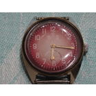 Часы  "Победа" , винтаж СССР, мех. 1 МЧЗ, 15 камней, выпуск 3 кв. 1951 г., на ходу. Циферблат - творчество артельных мастеров СССР.