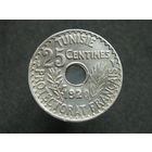 Тунис 25 сантимов 1920 ТОРГ уместен  (303) распродажа коллекции