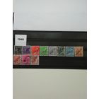 Западный Берлин 1948 Серия марок стандарта с черной надпечаткой "BERLIN" (гашеные без клея) Mi.1-5,7-9,11-12,14 каталог 54.00 евро