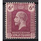 40.BrK. Великобритания. Колонии. Каймановы острова. Георг V. Стандарт. 6 P. 1923 г. Mi.#64а.