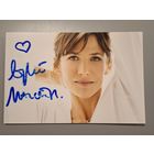 Автограф на фото Софи Марсо.