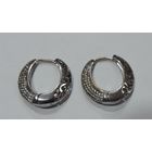 Ажурные  серьги с мелкими кристаллами. Европа. Диаметр 2.5 см.