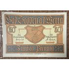 Нотгельд , 50 пфеннигов, Бад-Зоден-алль-Зерра. 1921 год. Веймарская республика